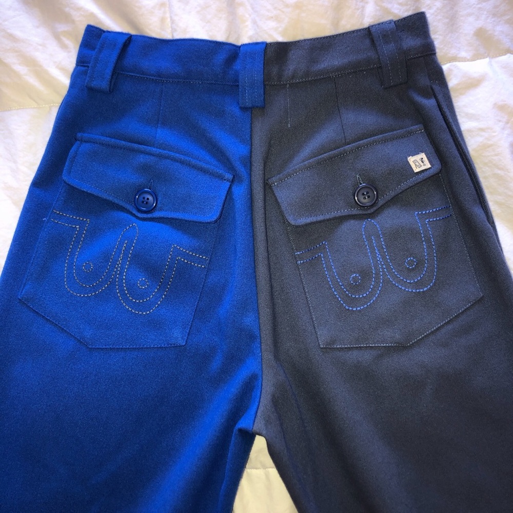 FASHION BRAND COMPANY BLUE/GRAY PANTS